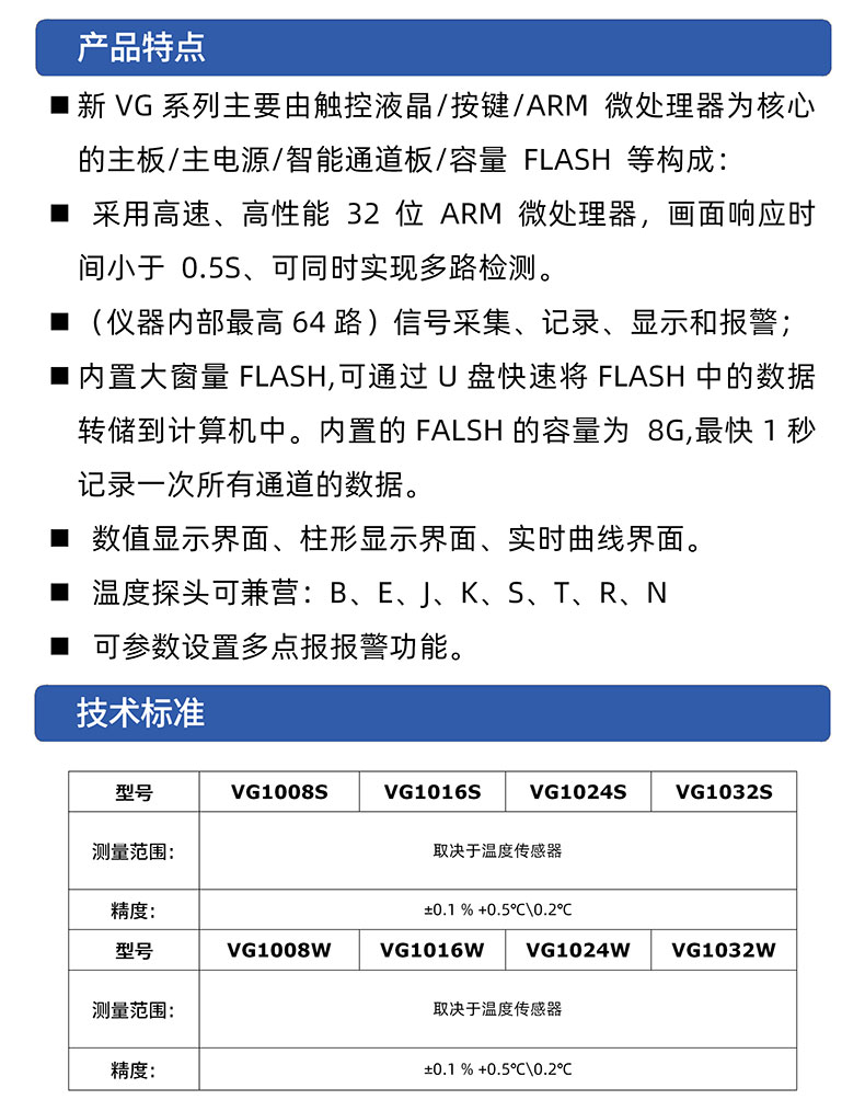 威格多路溫度測量儀 溫升測試儀(VG1016W)廠家直銷，品質保障插圖2