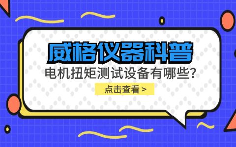 威格儀器-電機扭矩測試設(shè)備有哪些？插圖